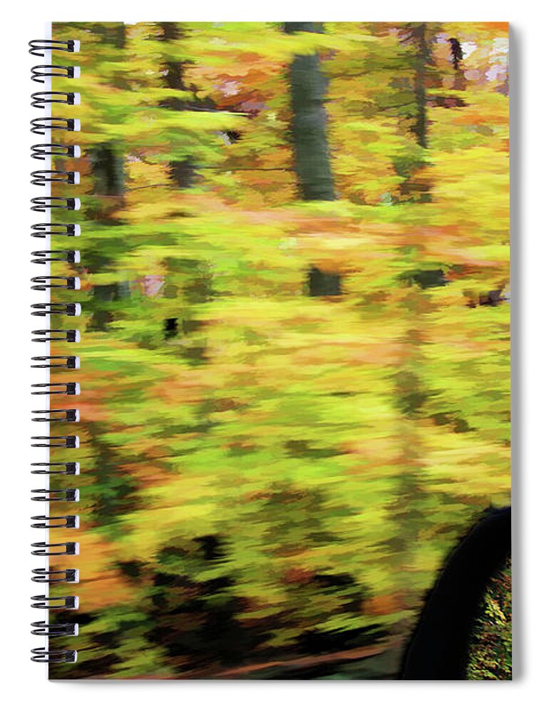Leaves Spiral Notebook featuring the digital art Driveby Shooting No.3 Hindsight's 20-20 by Xine Segalas
