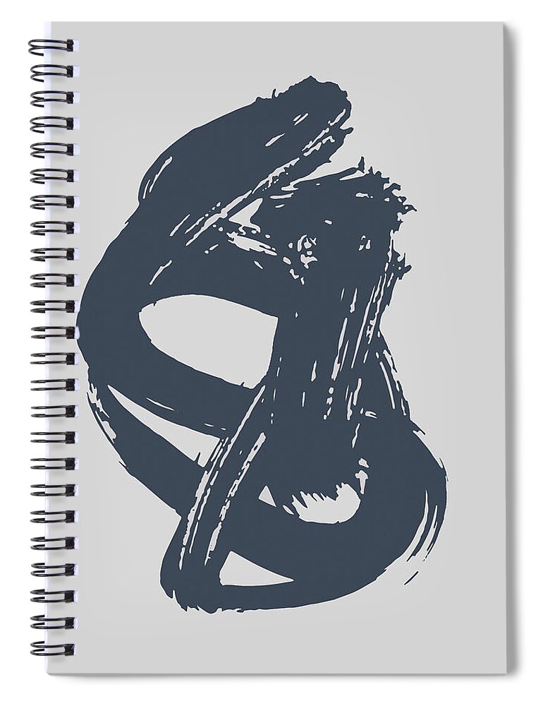 Minimal Spiral Notebook featuring the painting Dry Brush 1 by Cortney Herron