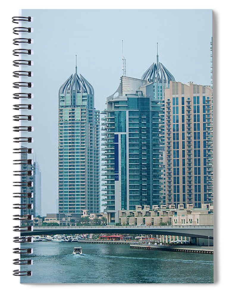 Dubai Spiral Notebook featuring the photograph Dubai marina cityscape by Jelena Jovanovic