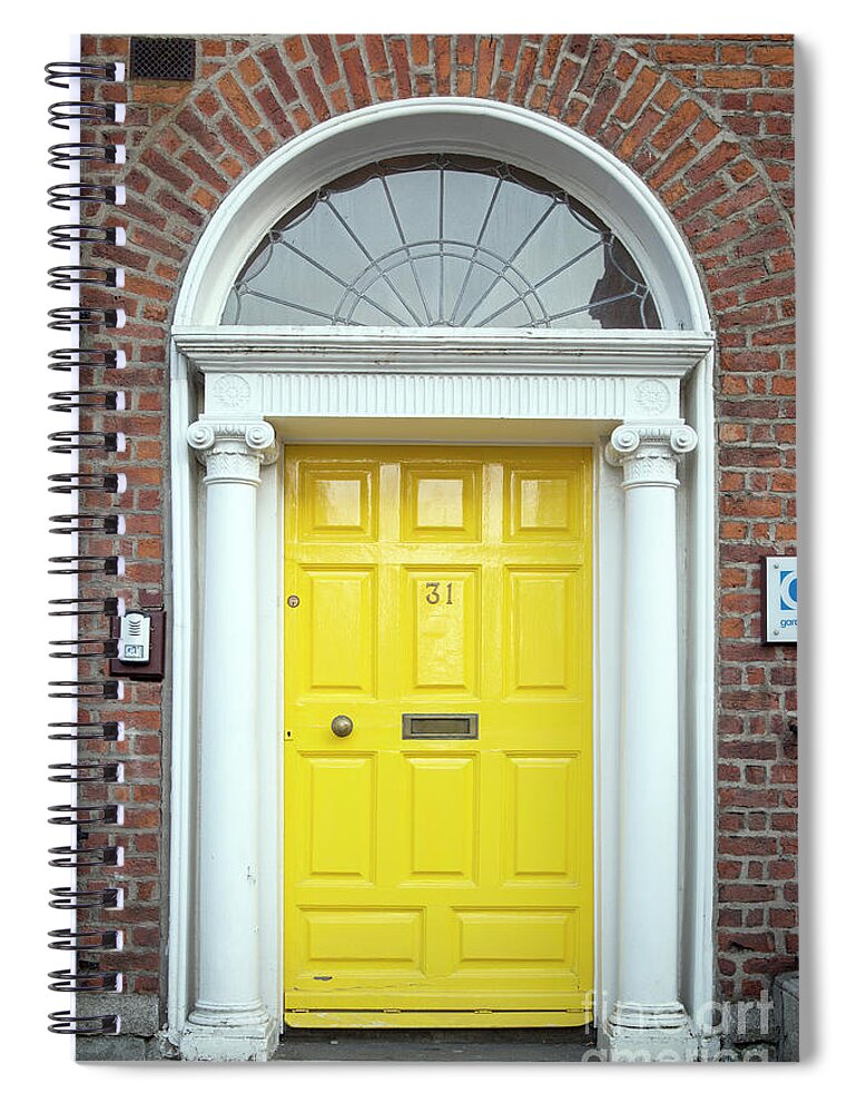 Dublin Spiral Notebook featuring the photograph Dublin Door X by Brian Jannsen