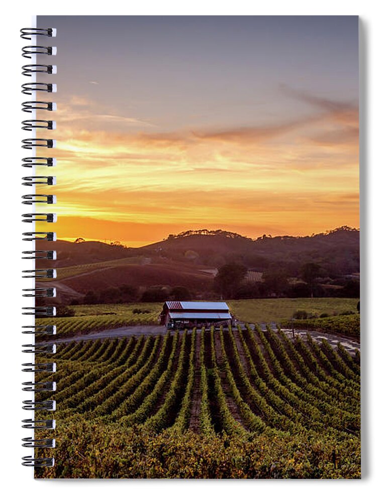 Sunset Spiral Notebook featuring the photograph Duhig Road Sunset by Aileen Savage