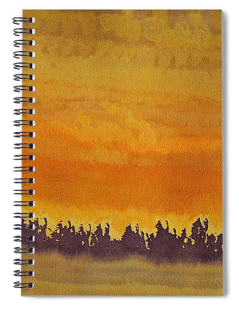 Dunes Spiral Notebook featuring the painting Dune Forest original painting by Sol Luckman