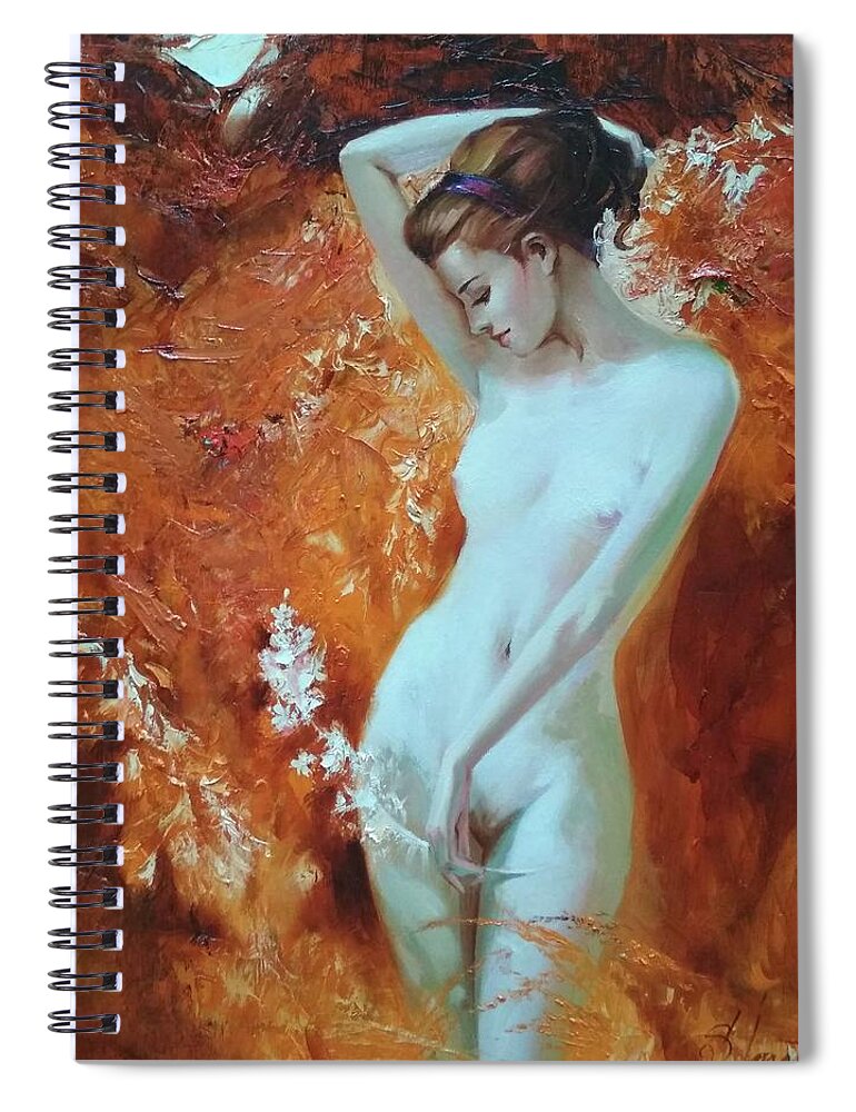 Ignatenko Spiral Notebook featuring the painting Dunes of garden by Sergey Ignatenko