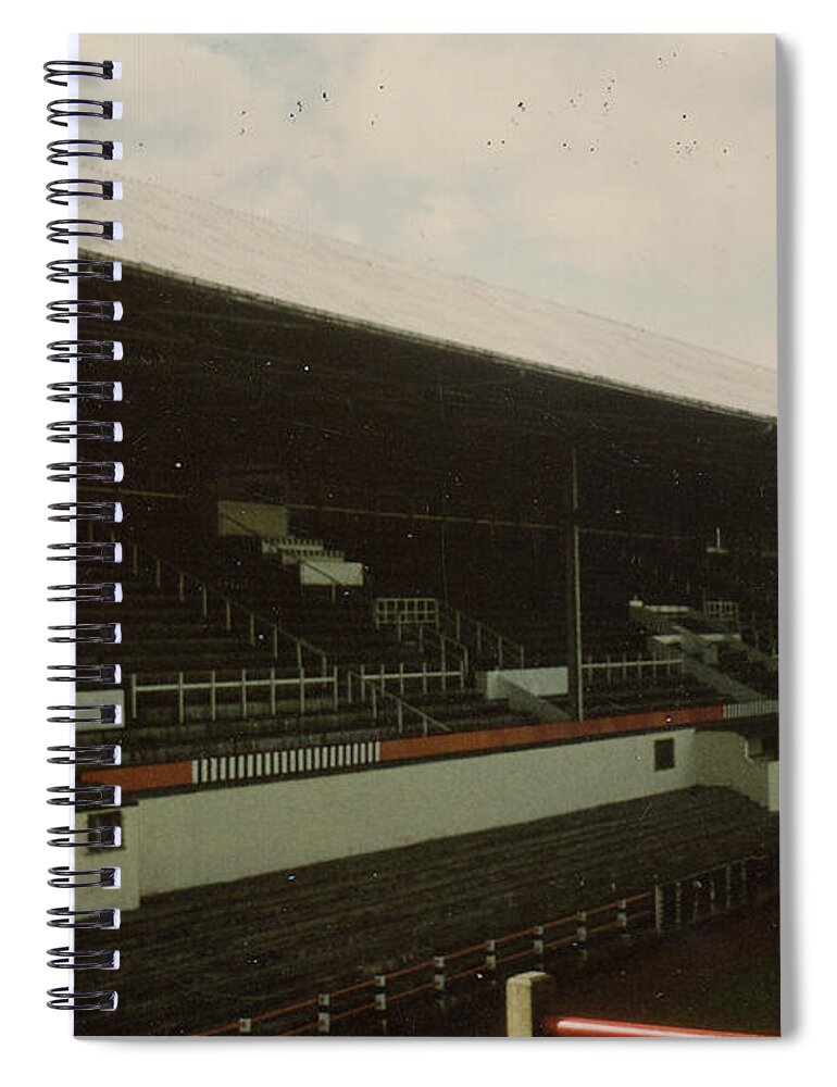  Spiral Notebook featuring the photograph Dunfermline Athletic - East End Park - Main Stand 1 - 1980s by Legendary Football Grounds