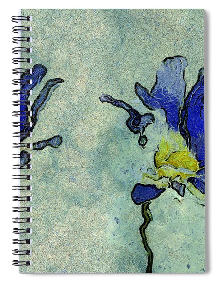 Daisies Spiral Notebook featuring the digital art Duo Daisies - 02dp3b22 by Variance Collections