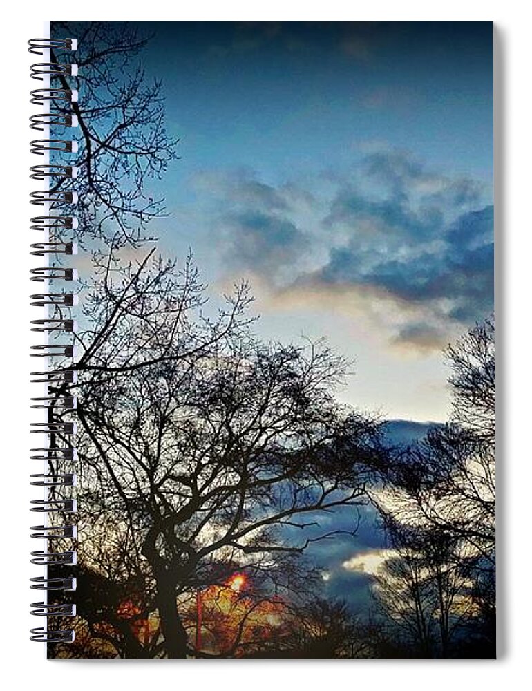 Photography Spiral Notebook featuring the photograph Dusk by Diamante Lavendar