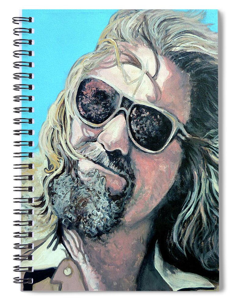 The Dude Spiral Notebook featuring the painting Dusted by Donny by Tom Roderick