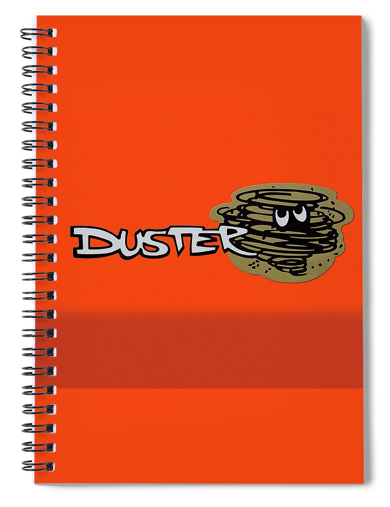 Plymouth Duster Spiral Notebook featuring the photograph Duster Emblem by Mike McGlothlen