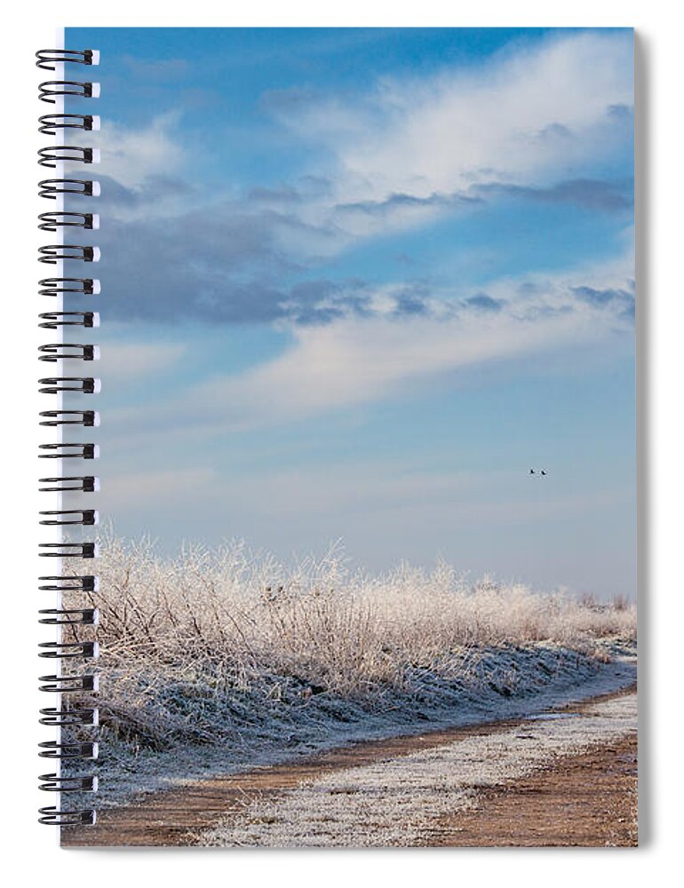 Holland Spiral Notebook featuring the photograph Dutch windmill in winter by Casper Cammeraat