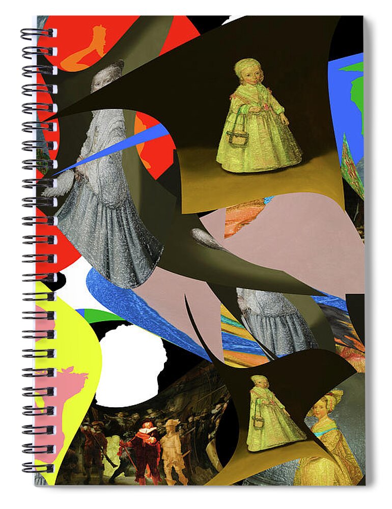 Postmodernism Spiral Notebook featuring the digital art Dutch Winds by David Bridburg