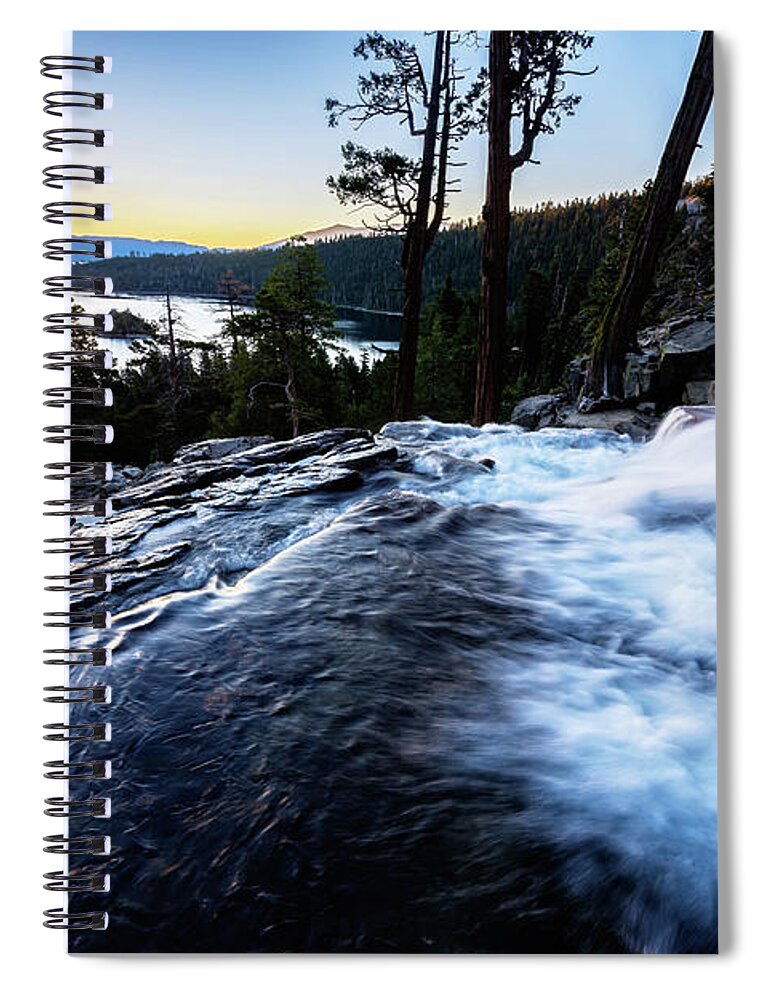 California Spiral Notebook featuring the photograph Eagle Falls at Emerald Bay by John Hight