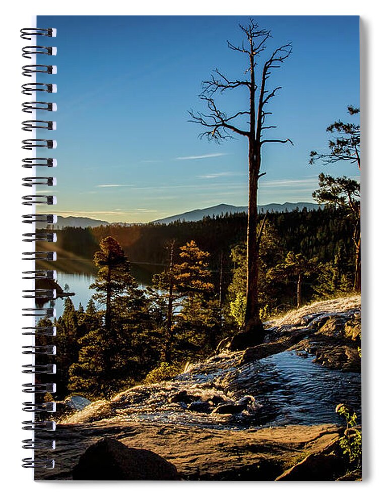   Eagle Falls Sunrise Spiral Notebook featuring the photograph Eagle Falls Sunrise by Mitch Shindelbower
