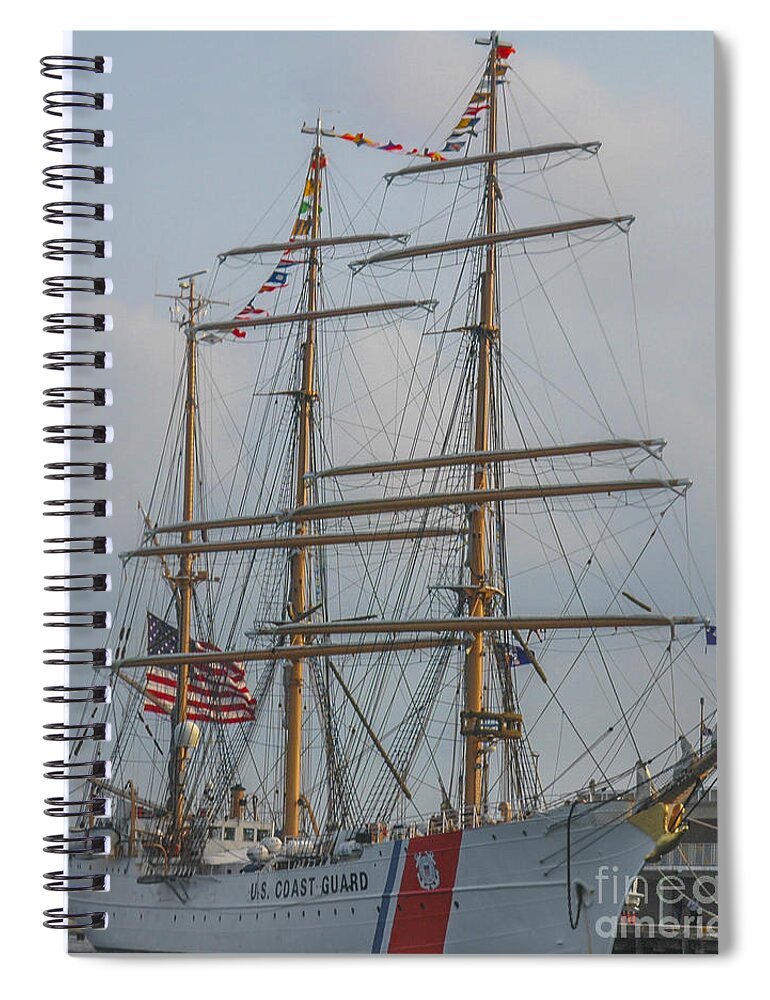 Uscg Eagle Spiral Notebook featuring the photograph Eagle in Charleston by Dale Powell