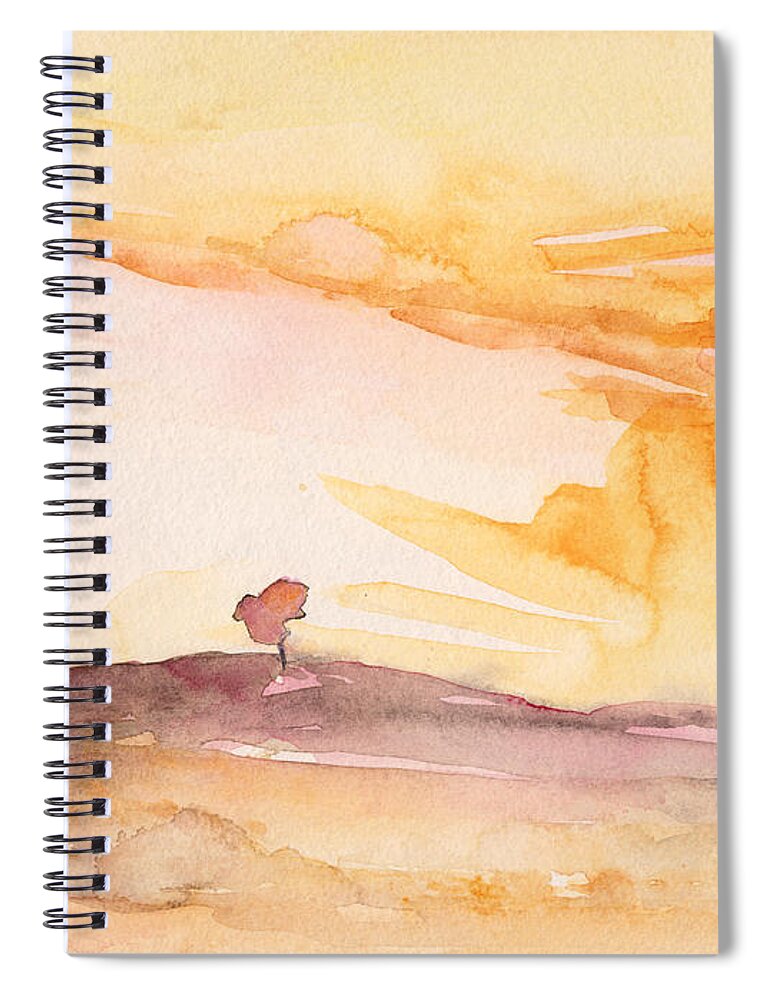 Landscapes Spiral Notebook featuring the painting Early Morning 70 by Miki De Goodaboom