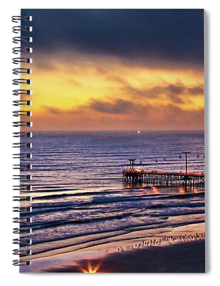 Beach Spiral Notebook featuring the photograph Early Morning In Daytona Beach by Christopher Holmes