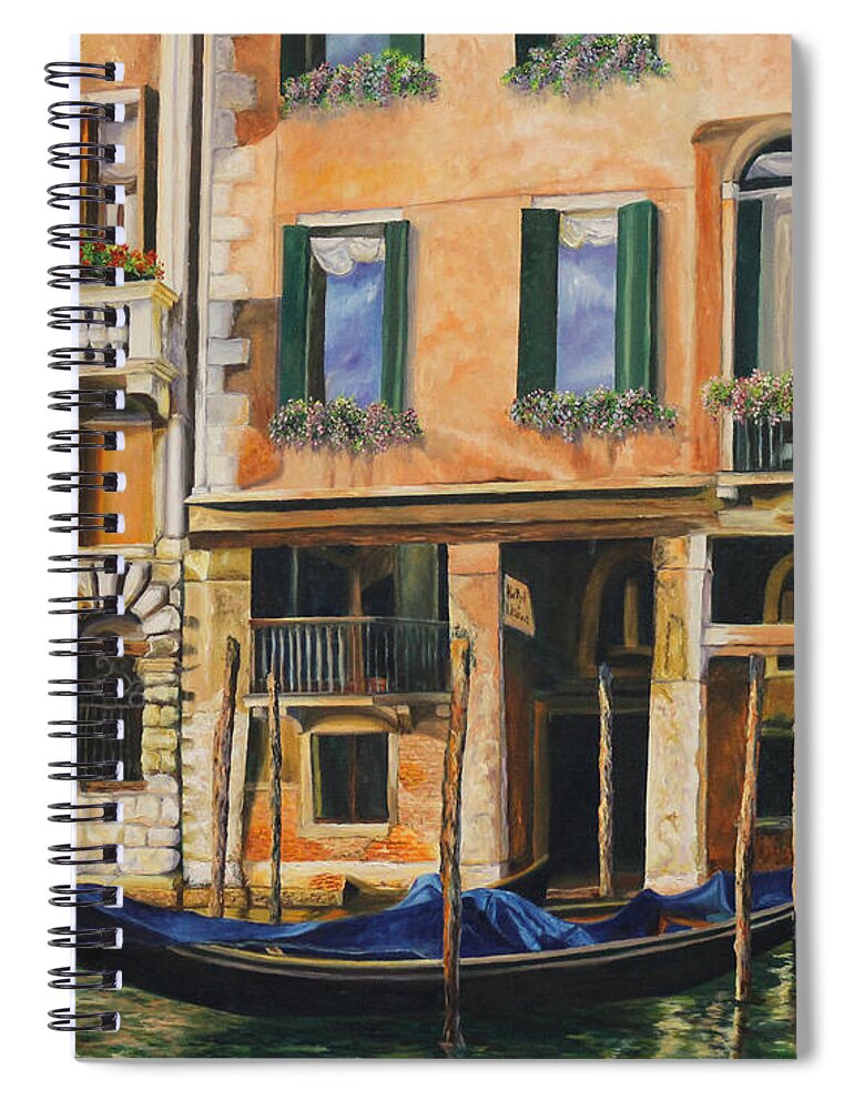 Venice Painting Spiral Notebook featuring the painting Early Morning in Venice by Charlotte Blanchard