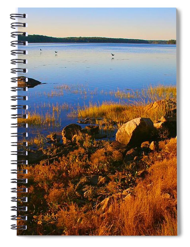 Landscape Spiral Notebook featuring the photograph Penobscot Bay in Early Morning by Polly Castor