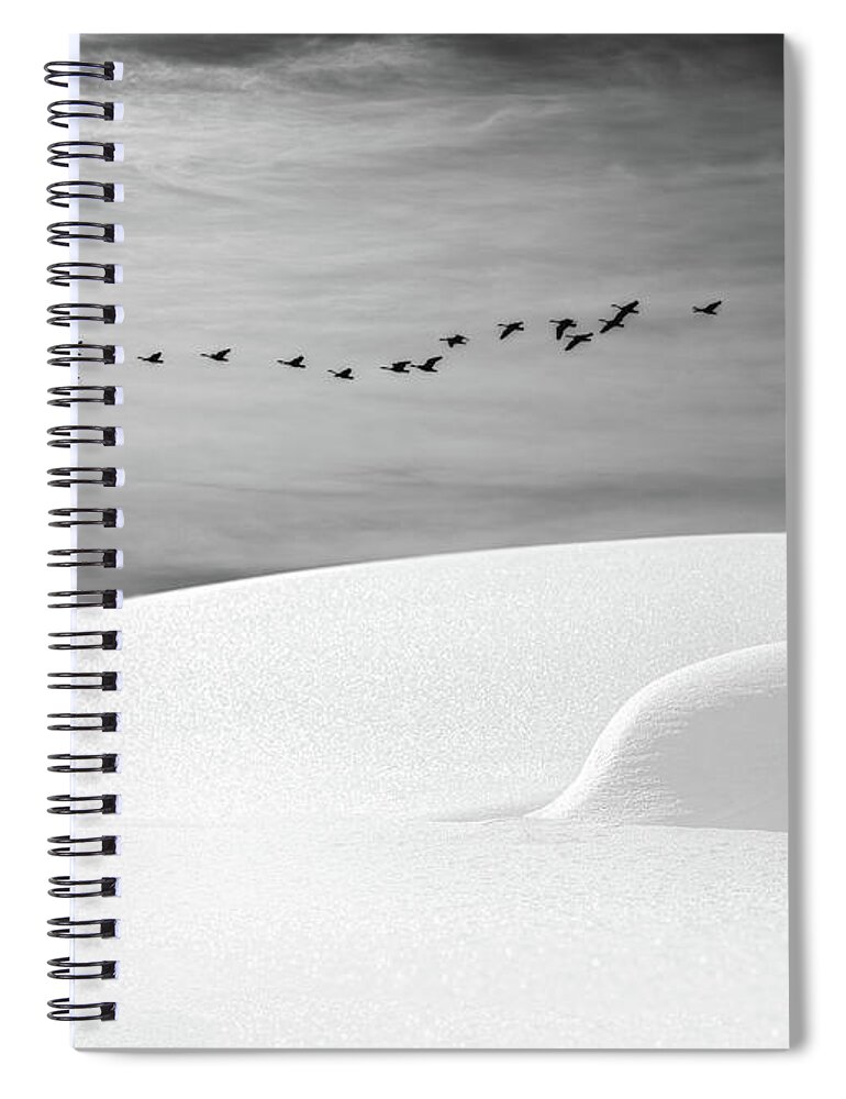 Landscape Spiral Notebook featuring the photograph Early Snow by Bob Orsillo