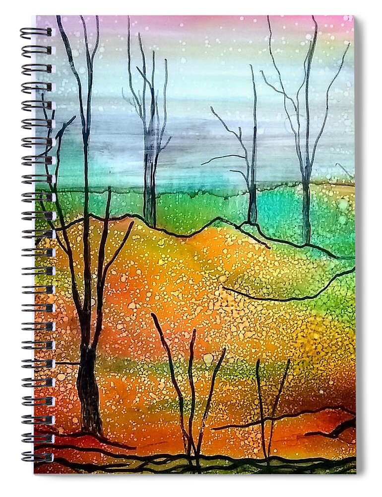 Gallery Spiral Notebook featuring the painting Early Spring by Betsy Carlson Cross