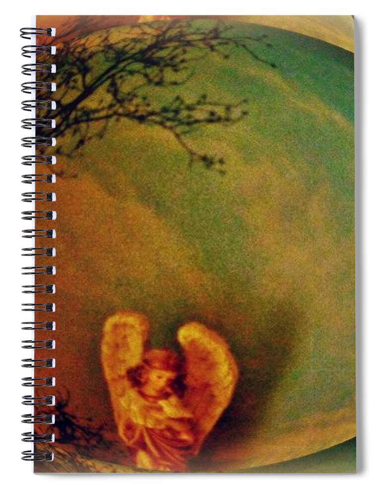Earth Angel Spiral Notebook featuring the digital art Earth Angel by Christine Paris