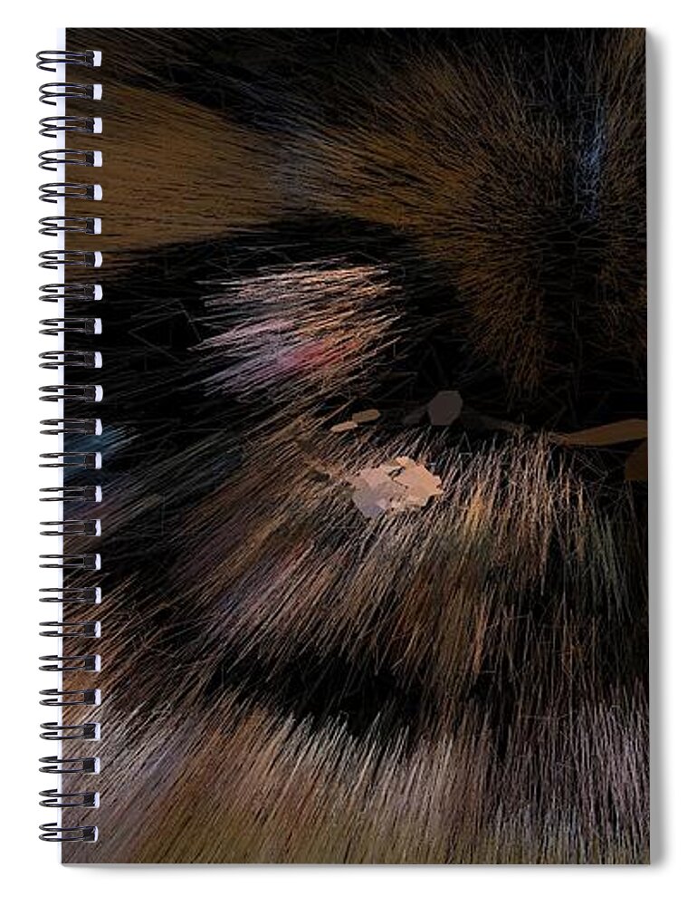 Vorotrans Spiral Notebook featuring the digital art Earth Implosion by Stephane Poirier