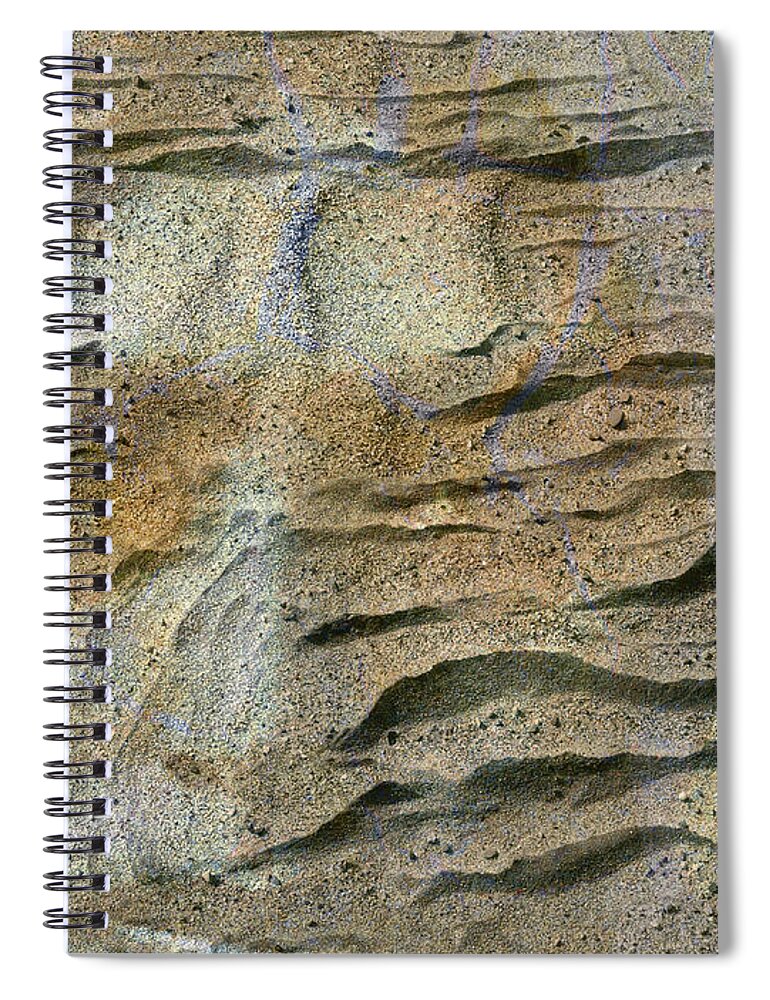 Sand Art Spiral Notebook featuring the photograph Earth Memories-Sleeping River # 2 by Ed Hall