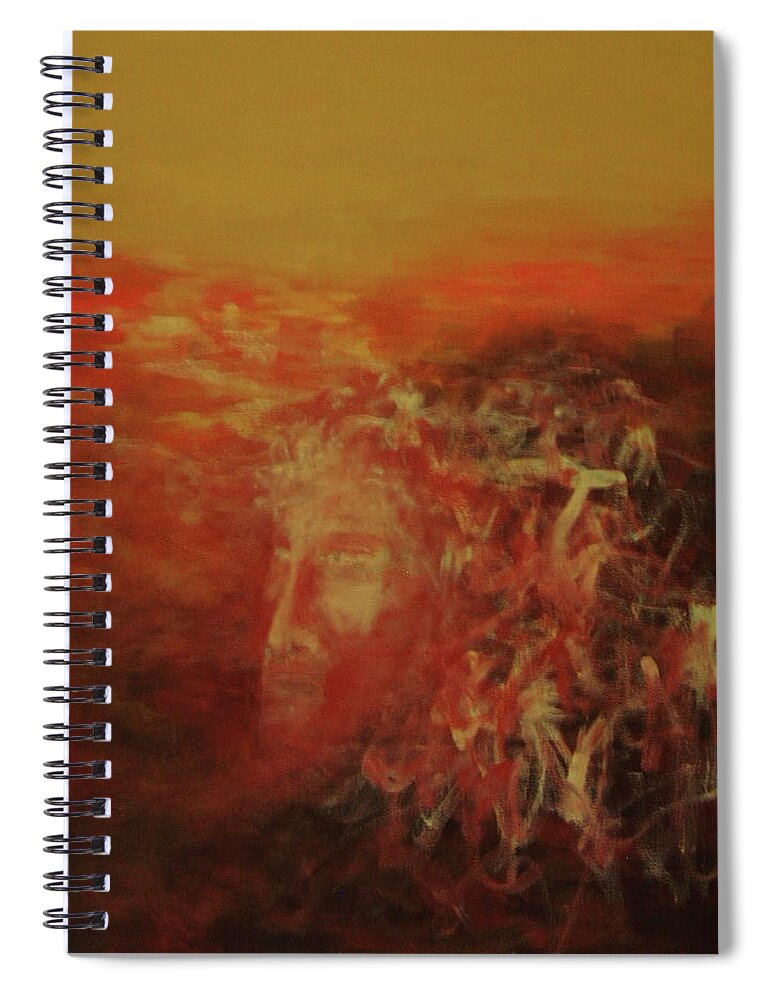 Spirit Spiral Notebook featuring the painting Earth Spirit by Ellen Eschwege