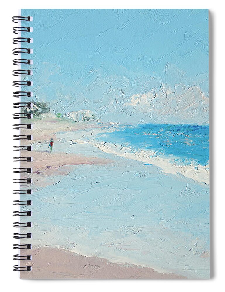 East Hampton Beach Ny Spiral Notebook featuring the painting East Hampton Beach by Jan Matson