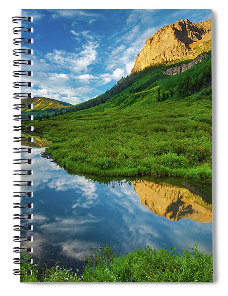 Sky Spiral Notebook featuring the photograph East River Reflections by Darren White