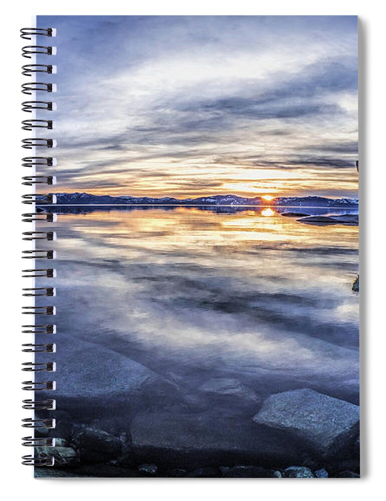Lake Spiral Notebook featuring the photograph East Shore Sunset by Martin Gollery