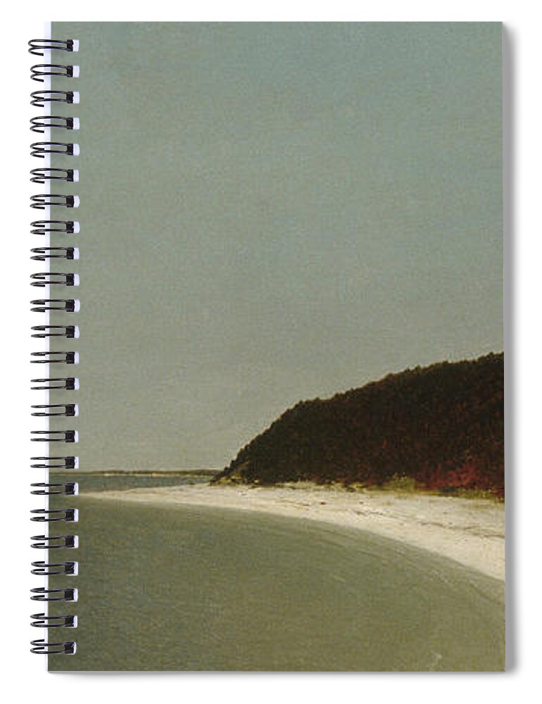 Beach Spiral Notebook featuring the painting Eaton's Neck, Long Island, 1872 by John Frederick Kensett