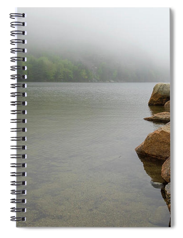 Rocks Spiral Notebook featuring the photograph Into the Mist by Holly Ross