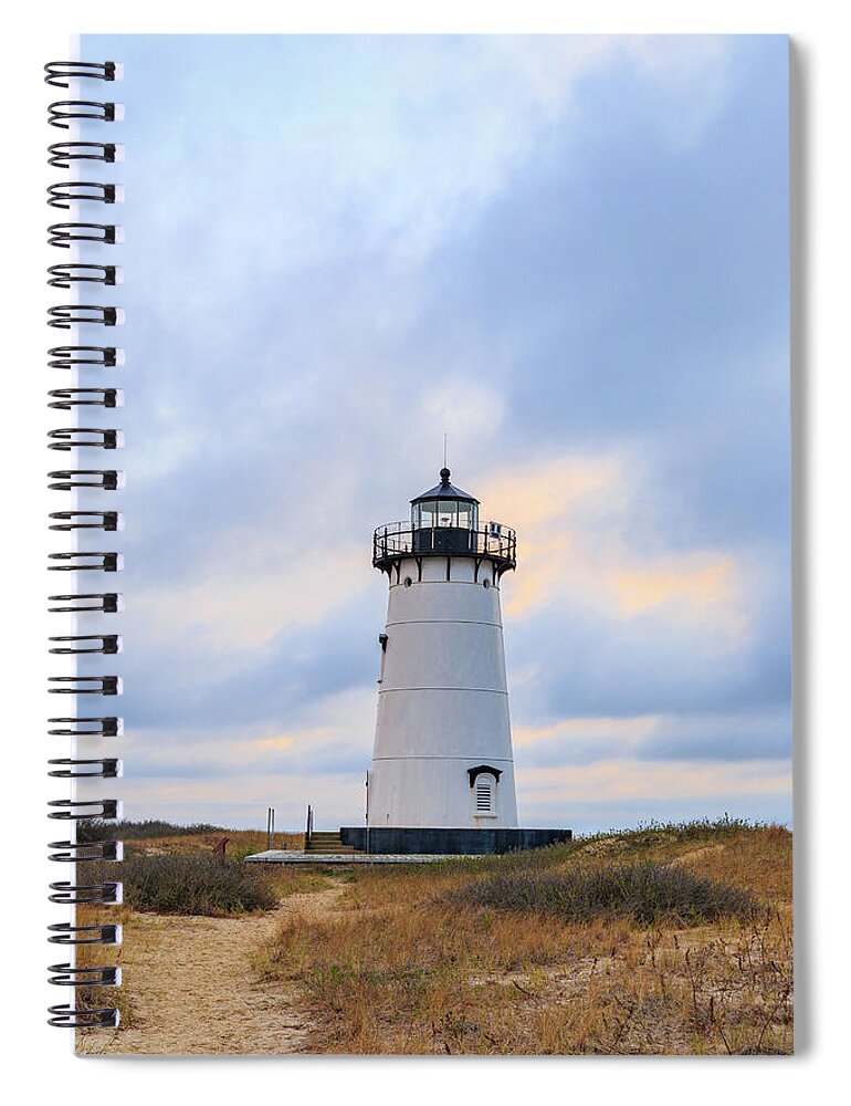 Edgartown Harbor Lighthouse Spiral Notebook featuring the photograph Edgartown Lighthouse by Bryan Bzdula