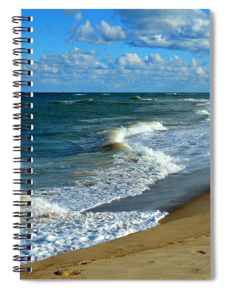 Ocean Spiral Notebook featuring the photograph Edge of Night by Dianne Cowen Cape Cod Photography