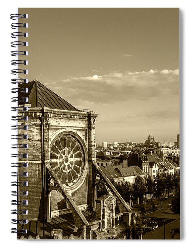 Church Spiral Notebook featuring the photograph Eglise de Saint Catherine by Pravine Chester