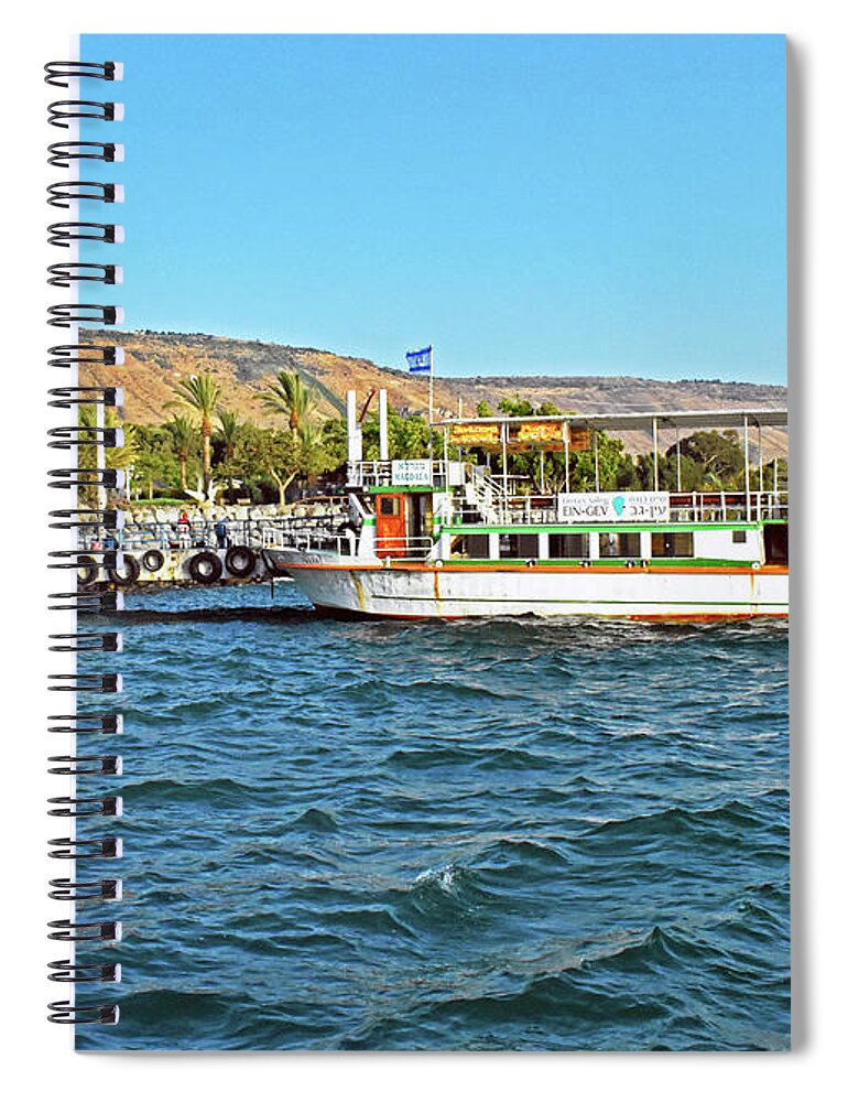 Israel Spiral Notebook featuring the photograph Ein Gev by Lydia Holly