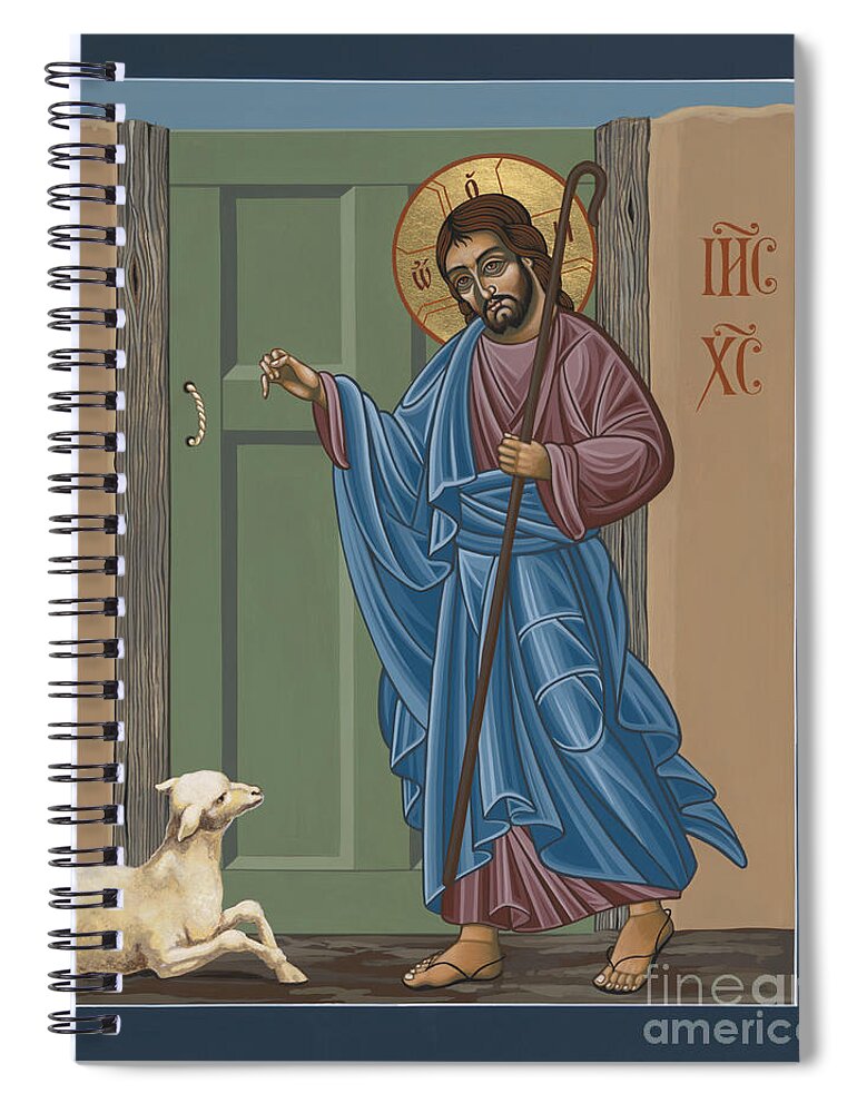 El Buen Pastor Spiral Notebook featuring the painting El Buen Pastor 188 by William Hart McNichols