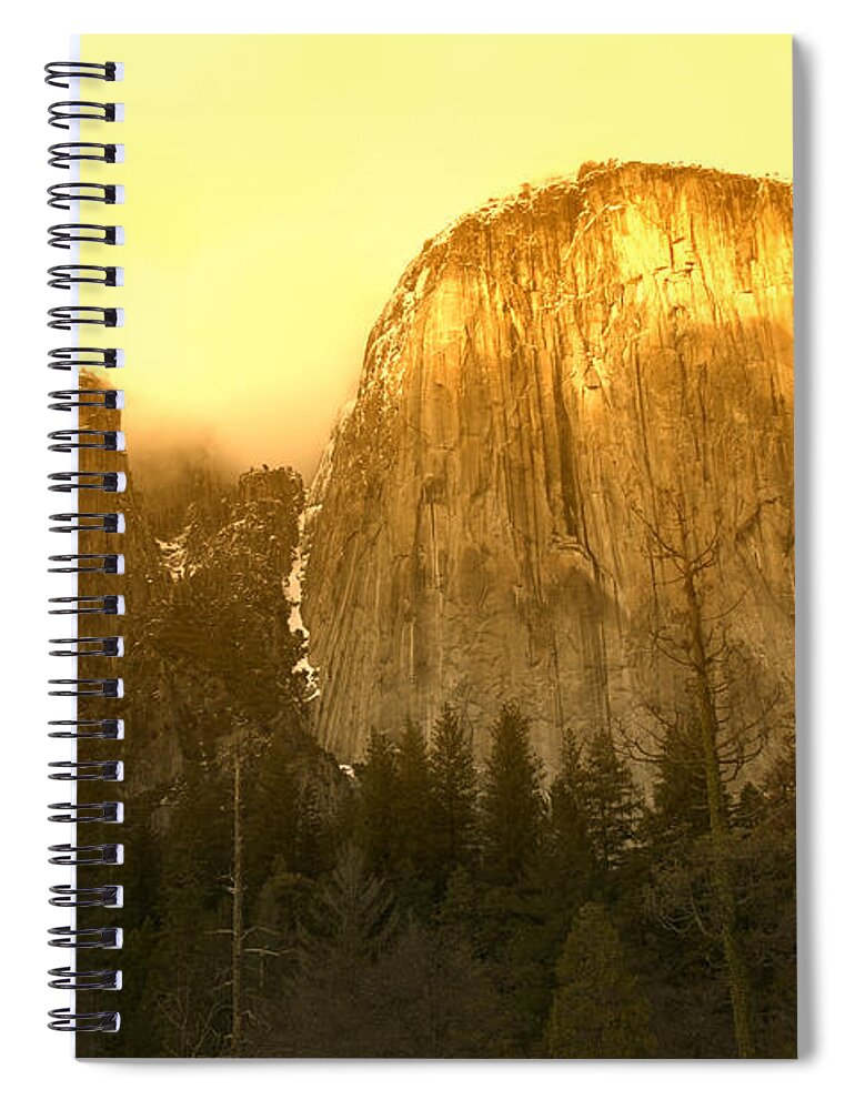 El Capitan Yosemite Valley Spiral Notebook featuring the photograph El Capitan Yosemite Valley by Garry Gay