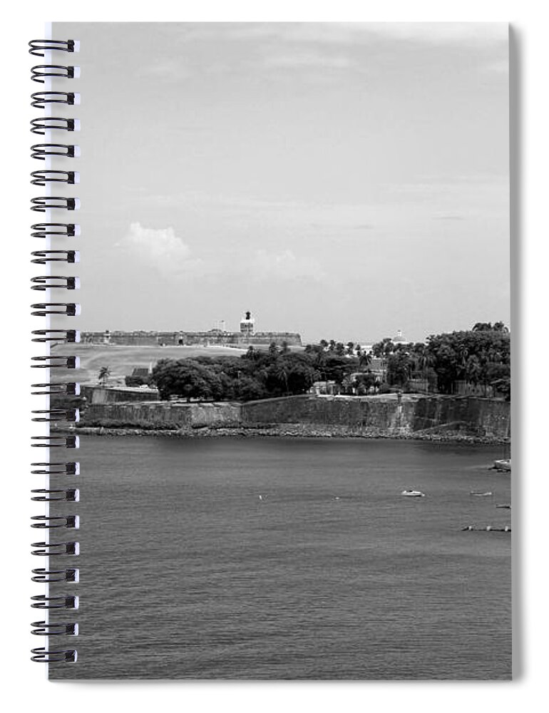 Fort Spiral Notebook featuring the photograph El Morro Long View by Robert Wilder Jr