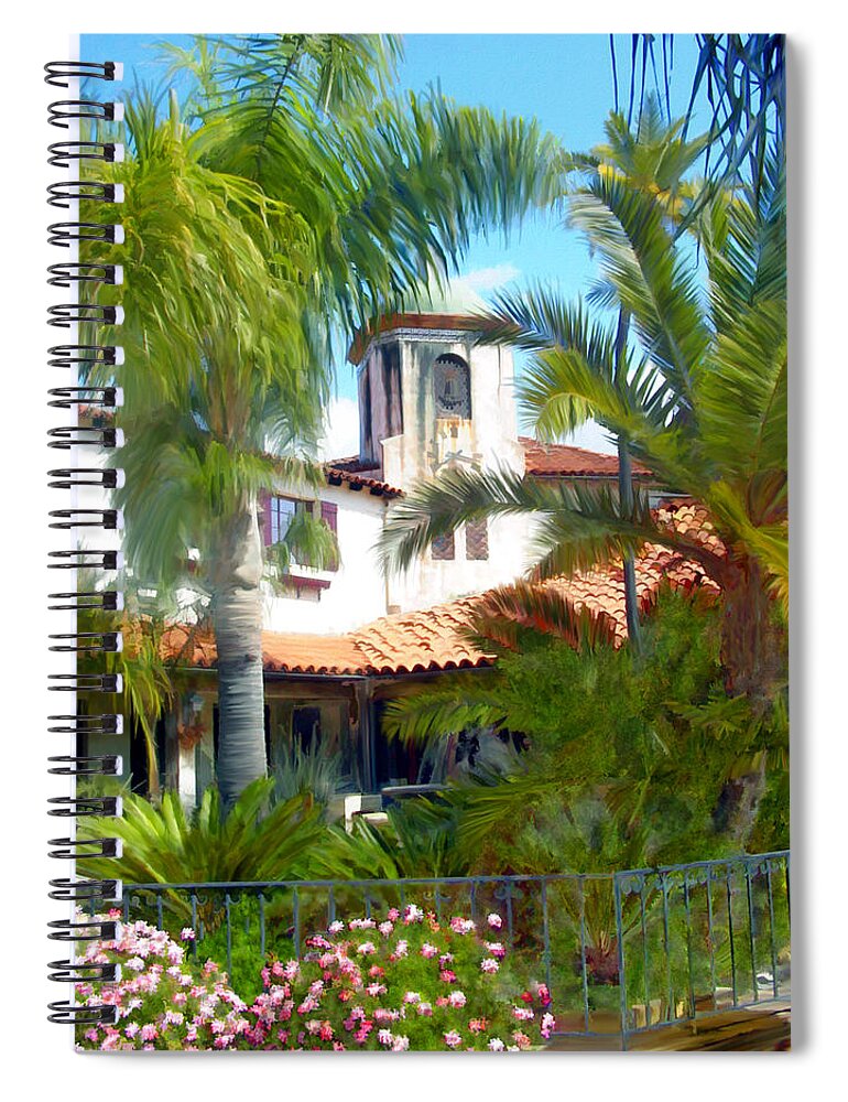 Santa Barbara Spiral Notebook featuring the photograph El Presidio by Kurt Van Wagner
