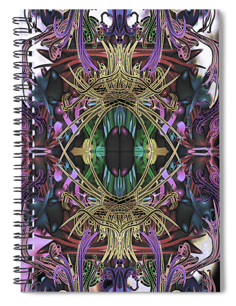 Digital Art Spiral Notebook featuring the digital art Electric Eye 2 by Reed Novotny
