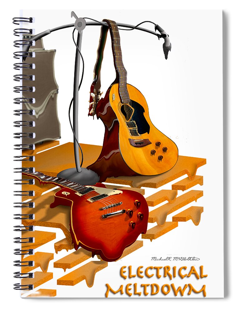 T-shirt Spiral Notebook featuring the photograph Electrical Meltdown SE by Mike McGlothlen