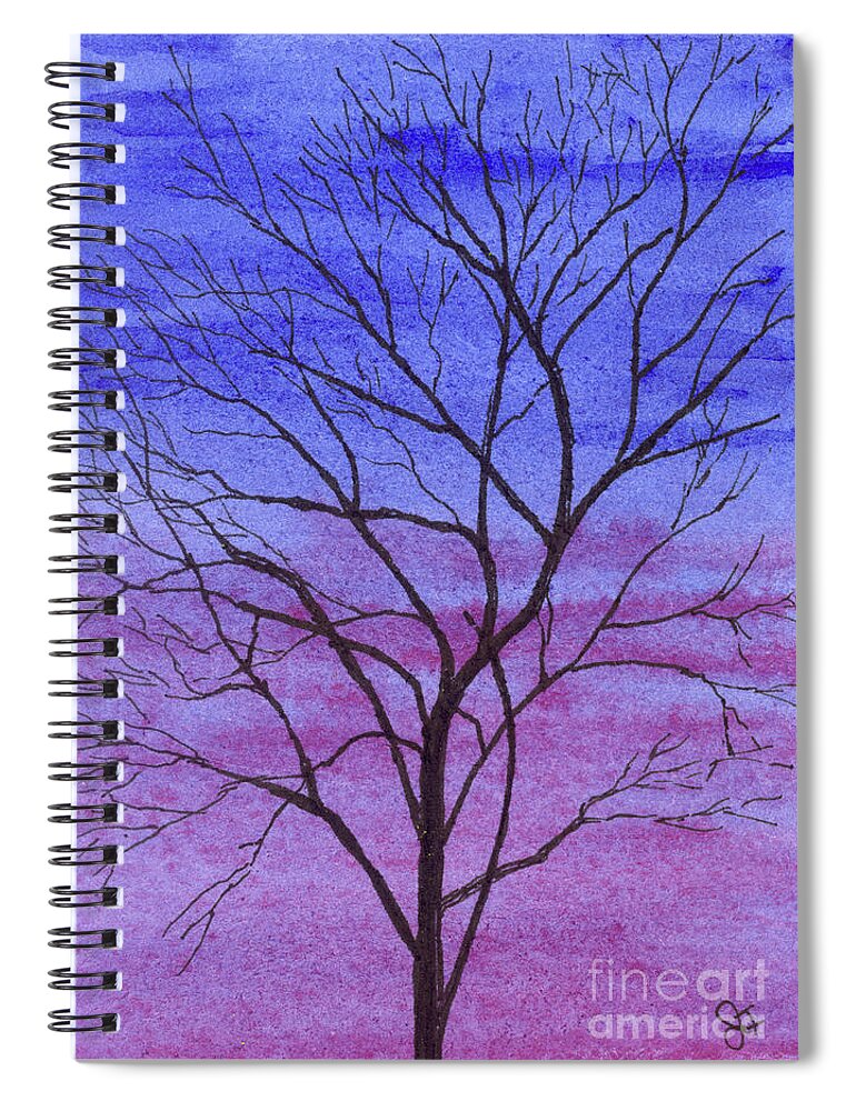 Tree Spiral Notebook featuring the painting Elegant Evening by Jackie Irwin