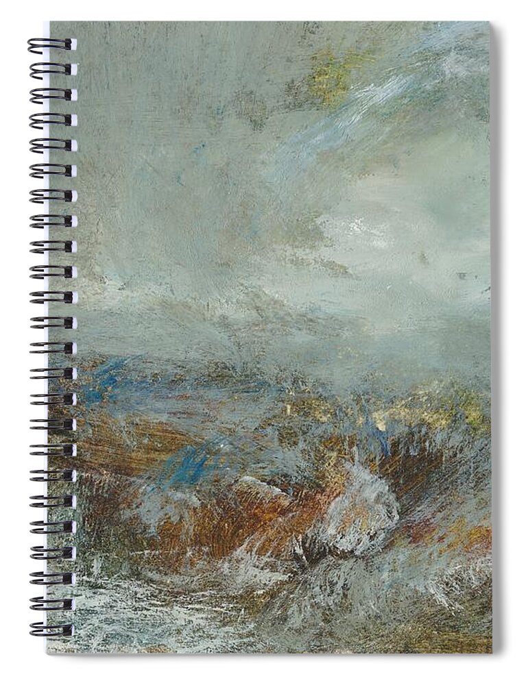 Storm Spiral Notebook featuring the painting Elemental 35 by David Ladmore