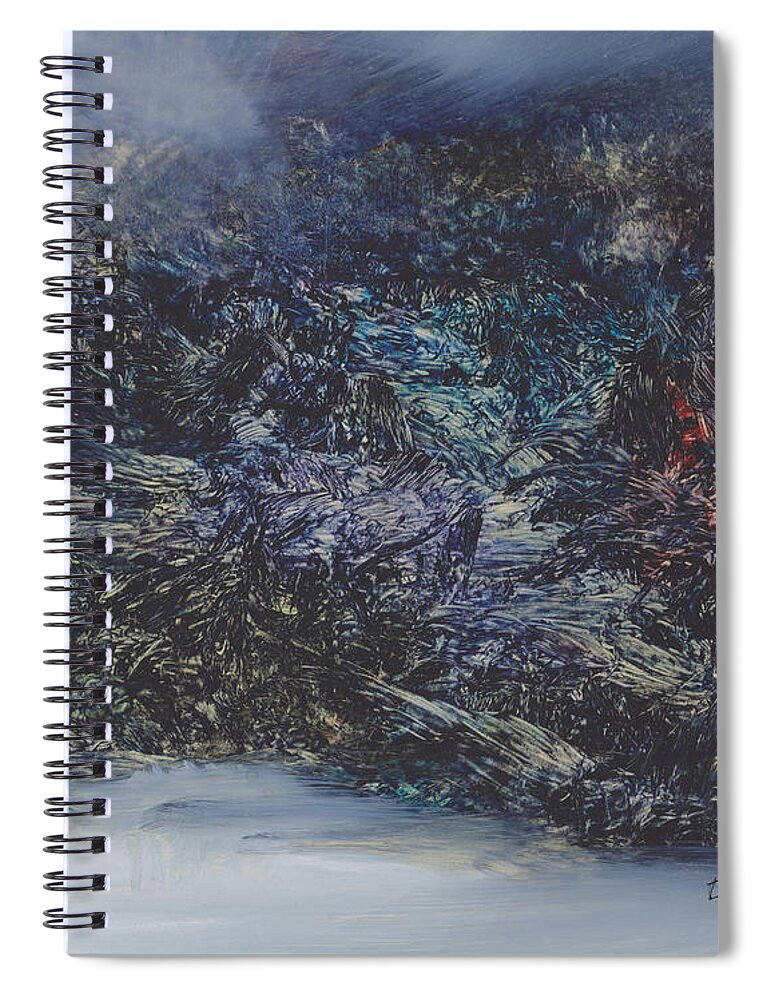 Elemental Spiral Notebook featuring the painting Elemental 59 by David Ladmore