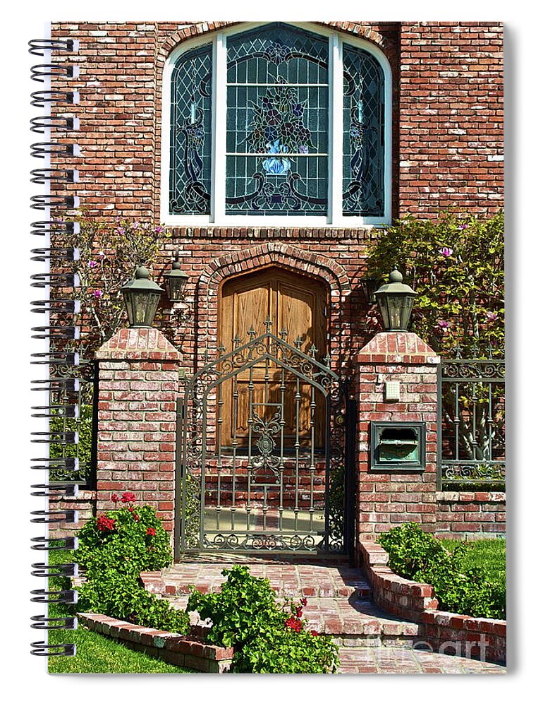 Entry Spiral Notebook featuring the photograph Elemental Entry by Gwyn Newcombe
