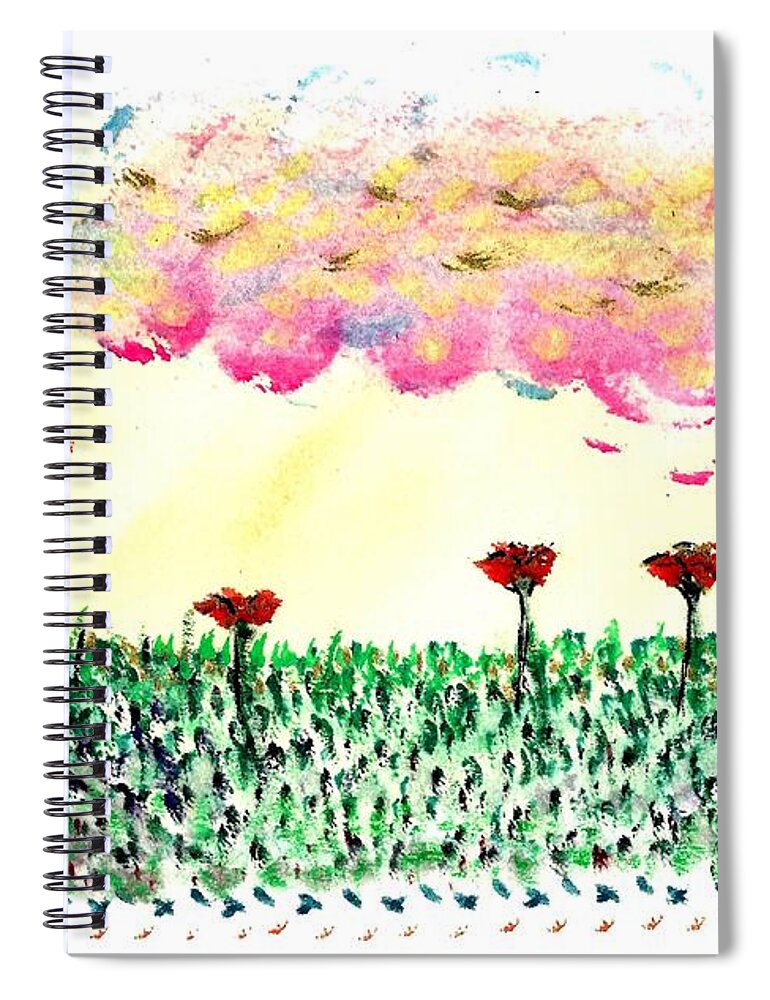 What Get For Spiral Notebook featuring the painting Elements by Corinne Carroll