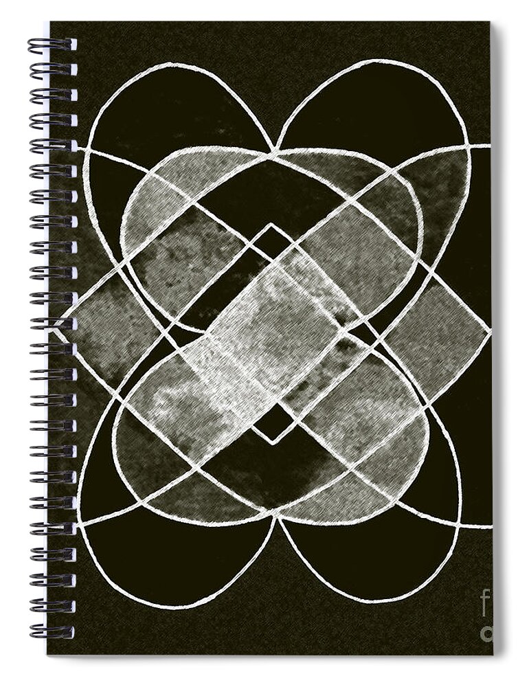 Elemental Spiral Notebook featuring the digital art Elemetal Matrix by Norma Appleton