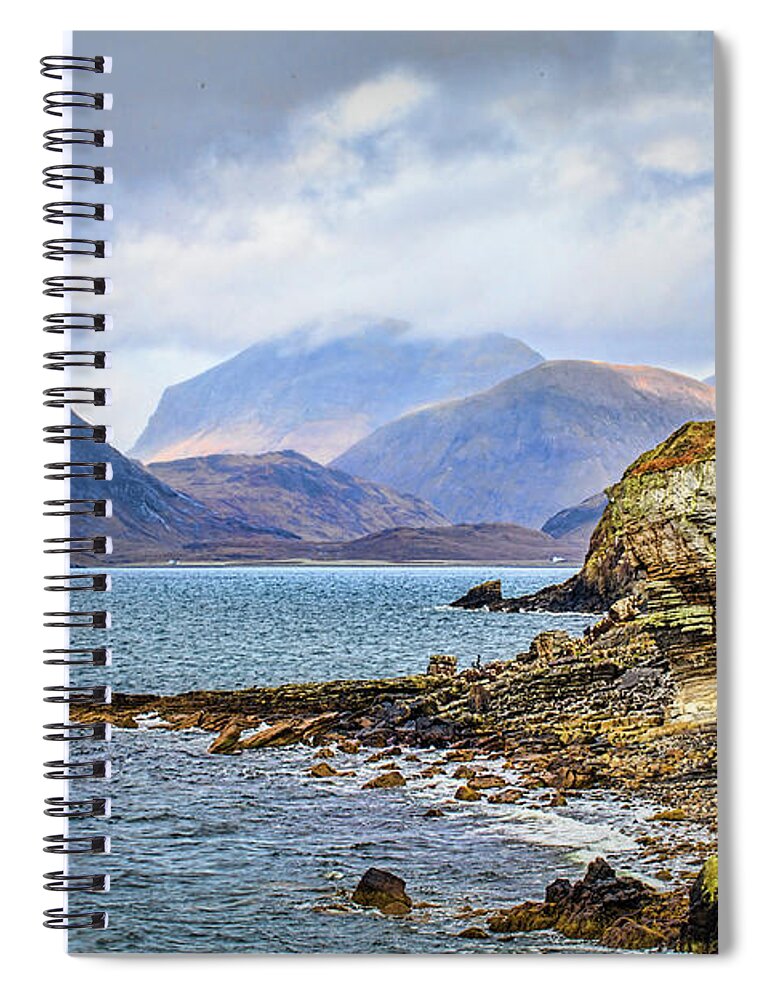 Elgol Beach Spiral Notebook featuring the photograph Elgol beach #h4 by Leif Sohlman
