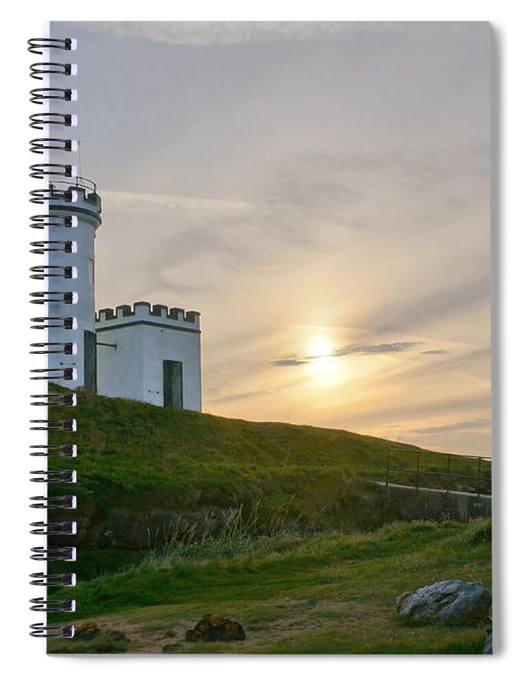 Elie Lighthouse Spiral Notebook featuring the photograph Elie Lighthouse. Late Afternoon. by Elena Perelman